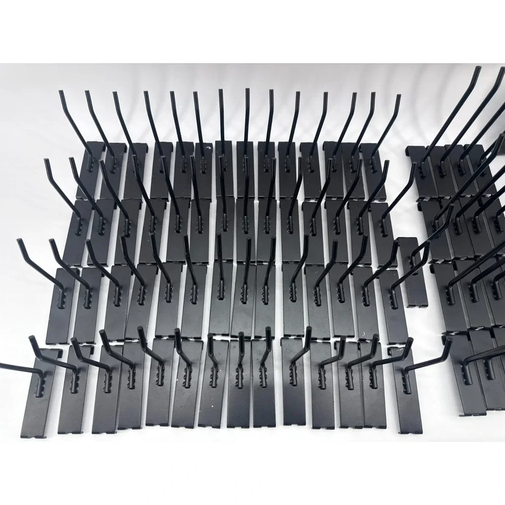 Gridwall Peg Hooks Black Metal Slatwall Grid Wall Display Hanger Attachment Lot